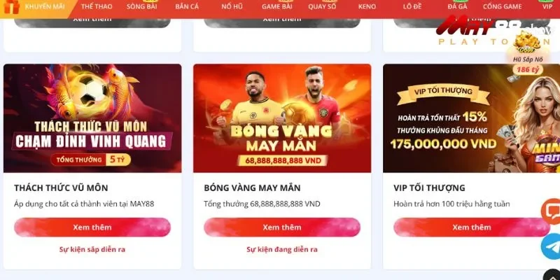 Tham gia chơi tại nhà cái May88 niềm vui bất tận